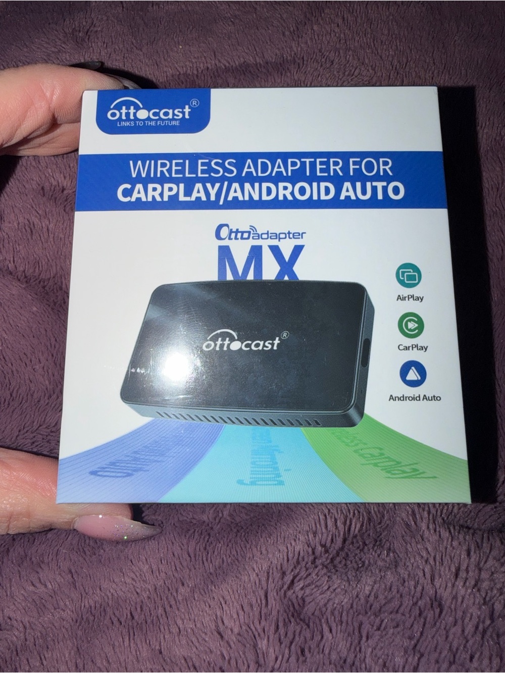 MX Wireless Adapter for CarPlay/Android Auto - Black